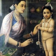 Jašóda a Krišna, z ilustrací k eposu Mahabhárata