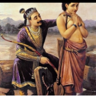 Král Šantánu a Matjagandí, z ilustrací k eposu Mahabhárata