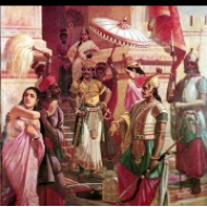 Vítězství Meghanády, z ilustrací k eposu Ramajána