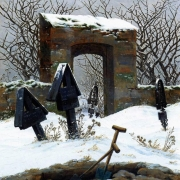 Hřbitov pod sněhem