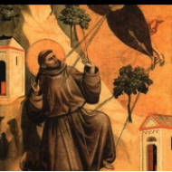 Sv. František přijímající stigmata, se třemi výjevy ze života