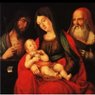 Marie s dítětem, Janem Křtitelem a sv. Jeronýmem (1496)