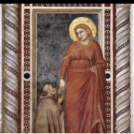 Máří Magdaléna a kardinál Pontano, Dolní bazilika v Assisi