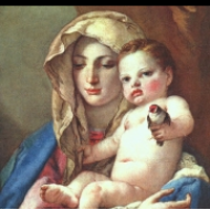 Madona s dítětem a ptáčkem