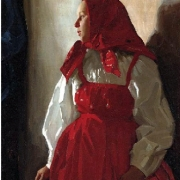 Dívka s červeným šátkem