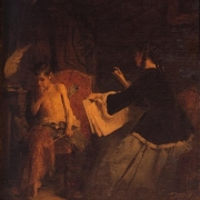 Éros a malířka