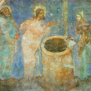 Kristus se Samaritánkou u studny (kolem roku 1360)