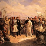 Uvítání lorda Byrona v Missolonghi