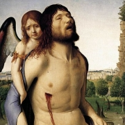 Kristus podpíraný andělem