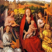 Madona s andělskými hudebníky