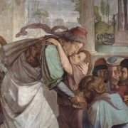 Setkání Josefa s jeho bratry (detail)