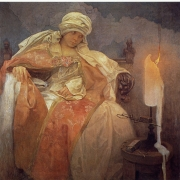 Žena s hořící svíčkou 1911