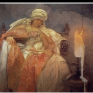 Žena s hořící svíčkou 1911