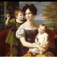 Velkovévodkyně Alexandrine von Mecklenburg s dětmi