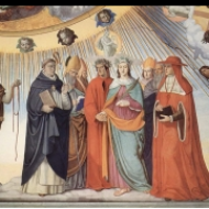 Nástropní freska z Villy Massimo v Římě, detail
