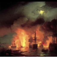 Česmenská bitva v noci z 25. až 26.června 1770 (1848)