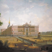 Pohled na Michajlovský palác v Petrohradu (1800)