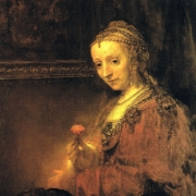Žena s karafiátem (1668)