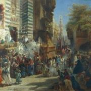 Přenesení Mohamedova koberce z Mekky do Káhiry, 1875
