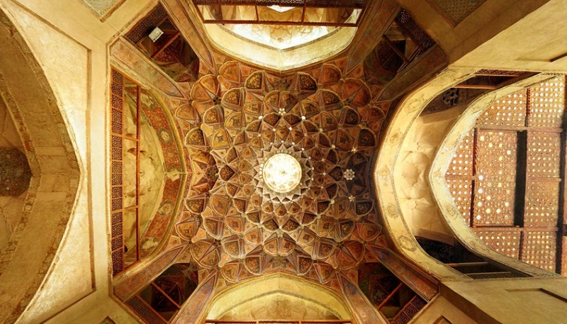 Isfahán, Írán, dekorace interiéru mešity 6