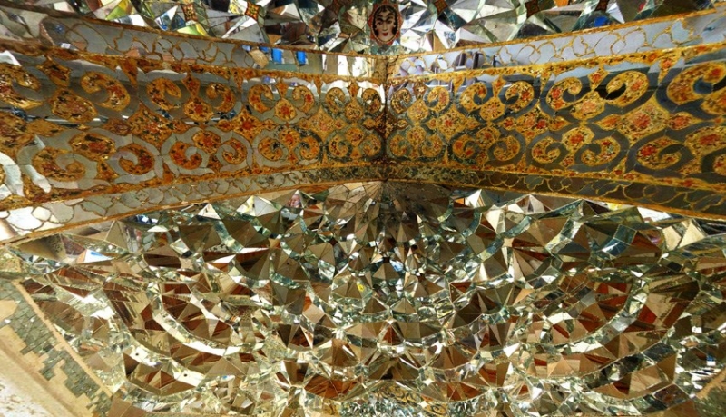 Isfahán, Írán, dekorace interiéru mešity 9