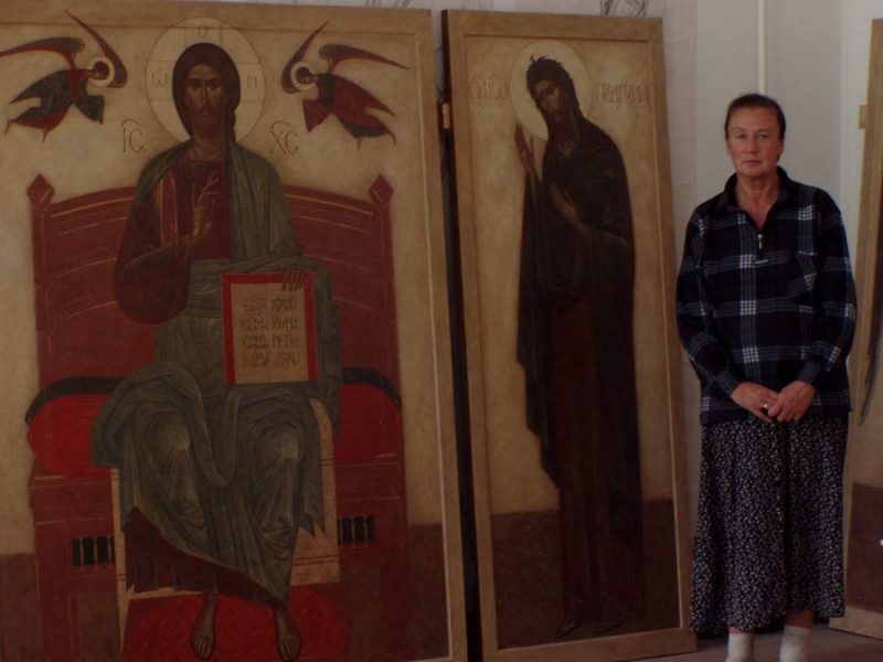 Irina Zaron se svojí ikonou Krista