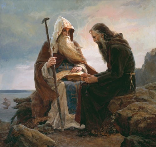 Svatí Antonij a Feodosij Pečerští
