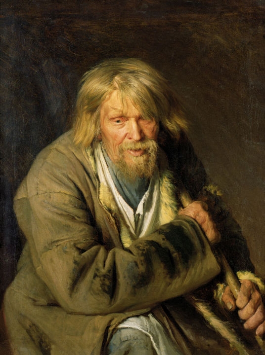 Starý muž s hůlkou, 1872