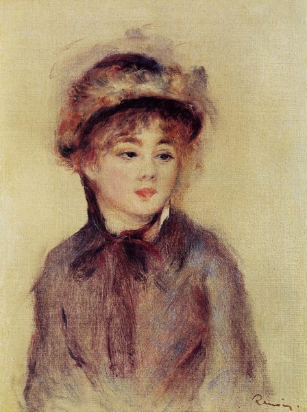 Portrét dívky v klobouku (1881)