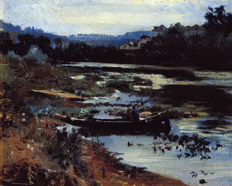 Krajina s loďkou (1875)
