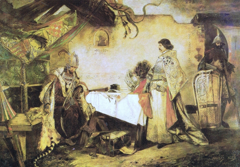 Setkání Jiřího z Poděbrad s Matyášem Korvínem (1878)