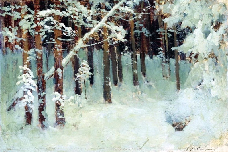 Les v zimě (1880)