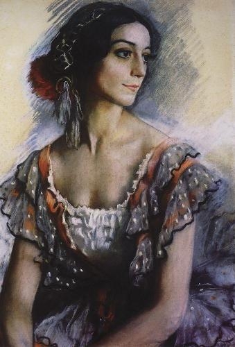 Portrét V. K. Ivanovové v kostýmu španělky II. (1924)
