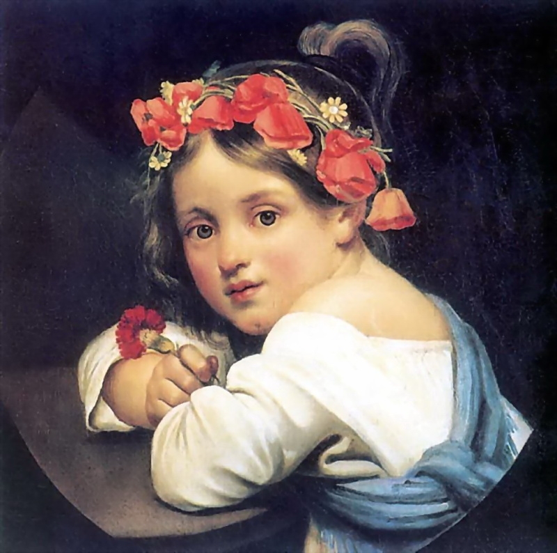 Holčička s makovým věncem (1819)