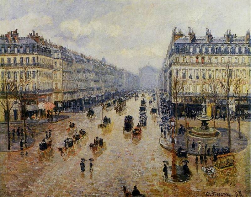 Avenue de lOpera, déšť (1898)