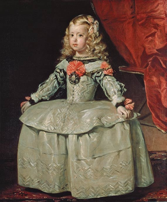 Infantka Margarita, v bílé (1656)