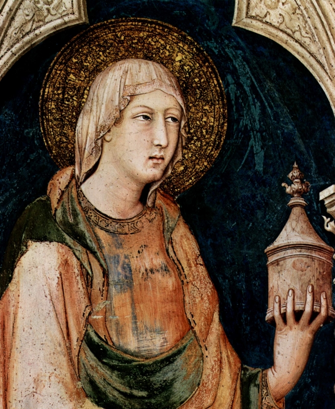 Svatá Máří Magdaléna, freska z dolní basiliky v Assisi