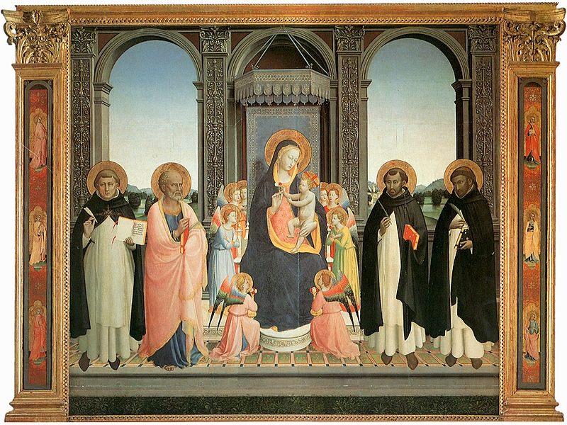 Madona s dítětem, anděly a světci, oltář San Domenico, Fiesole