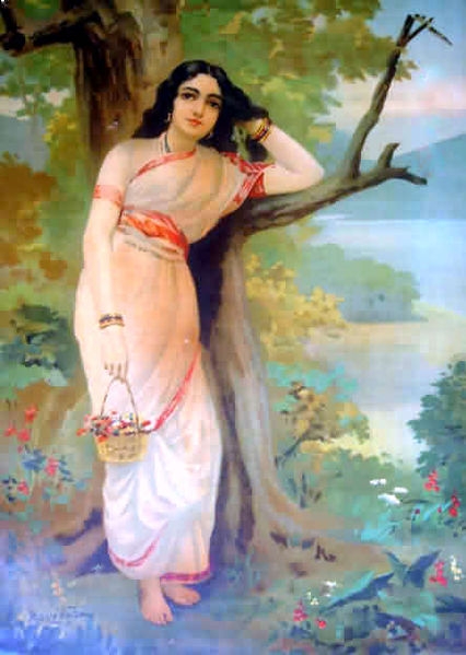 Ahalya, z ilustrací k eposu Ramajána