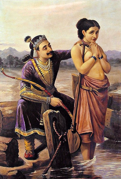 Král Šantánu a Matjagandí, z ilustrací k eposu Mahabhárata