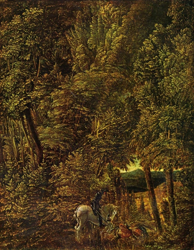 Lesní krajina se sv. Jiřím, porážejícím draka (1510) 