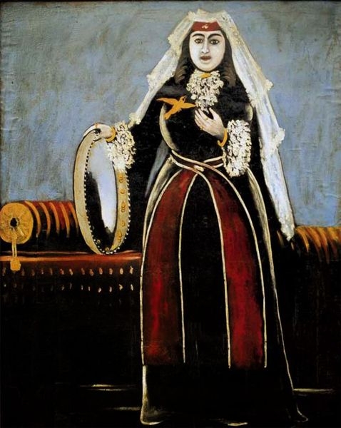 Gruzínská žena s tamburínou