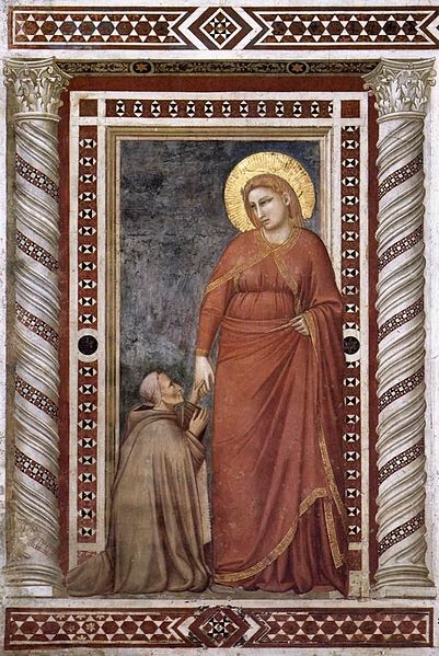 Máří Magdaléna a kardinál Pontano, Dolní bazilika v Assisi