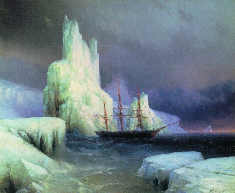 Ledovce v Antarktidě (1870)