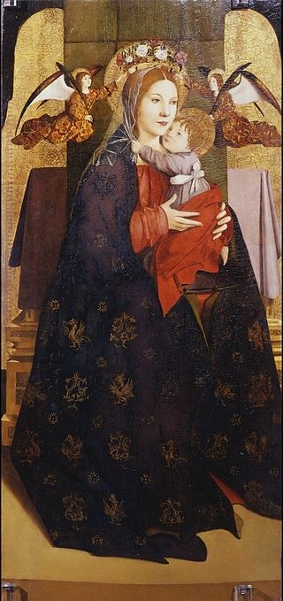 Madonna z polyptychu v galerii Uffizi
