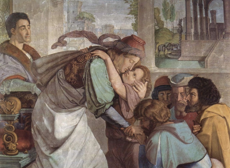 Setkání Josefa s jeho bratry (detail)