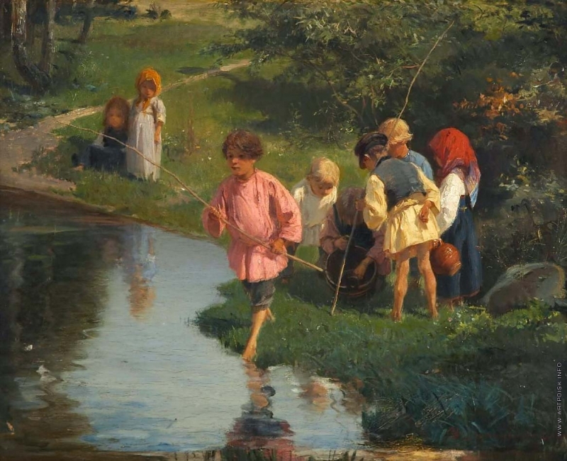 Děti na rybolovu