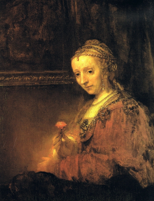 Žena s karafiátem (1668)