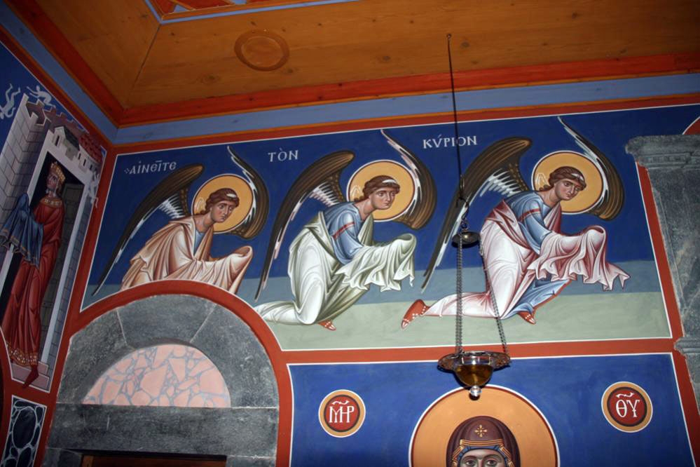 Výmalba chrámu, třetí část, freska kláštera Simonopetras, Athos