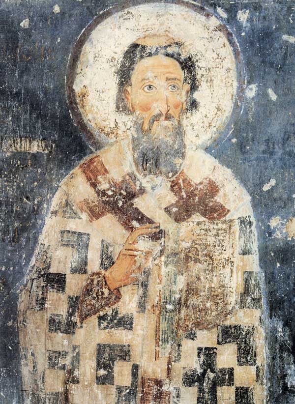 Sv. Sáva, freska, klášter Mileševo, 12. století